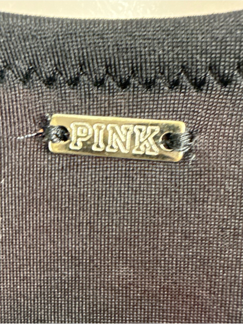 PINK Victoria’s Secret One Piece Bathing Suit Womens Large Black Halter Classic - Picture 5 of 7
